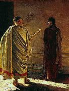 Nikolaj Nikolajewitsch Ge What is truth, Christ and Pilate oil painting artist